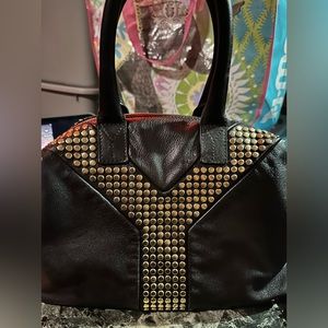 Yves Saint Laurent gold studded handbag